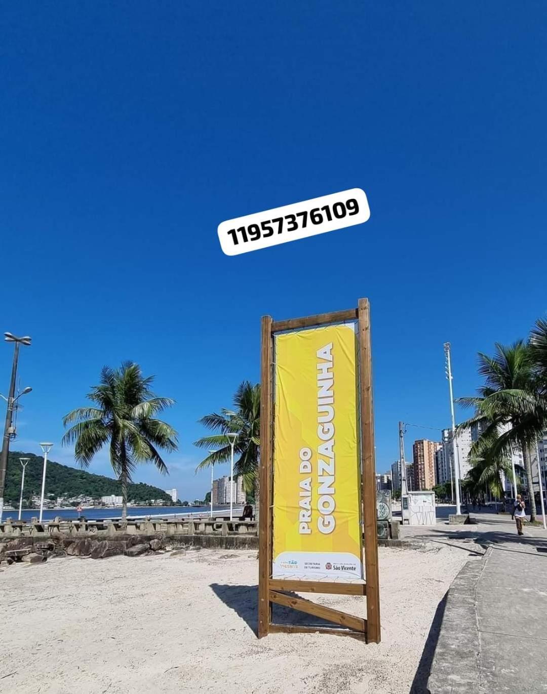 Apartamento Mobiliado Predio Frente Ao Mar Sao Vicente  Ngoại thất bức ảnh